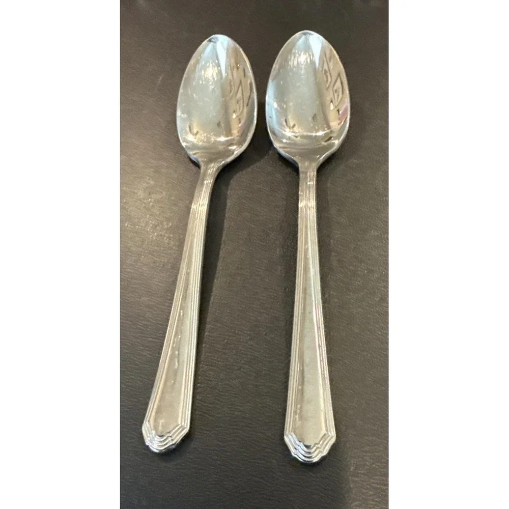 Lenox Archway Soup Spoon Spoons 18/10 Stainless Steel Flatware Set Of 2